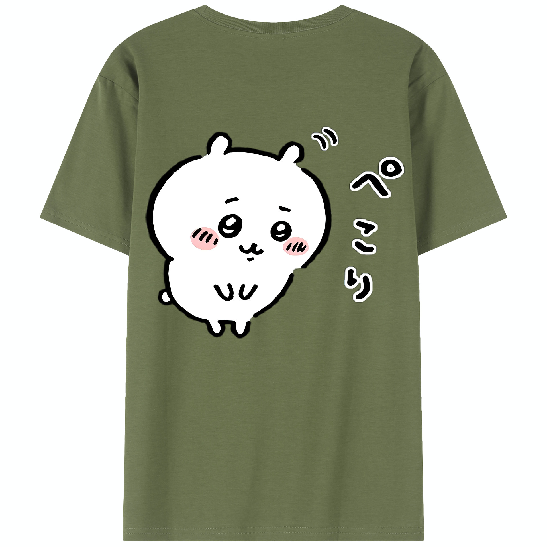 （画像用） ちいかわ ちいかわ Chii-kawa chiikawa 綿100％半袖Tシャツ（背面プリント）
